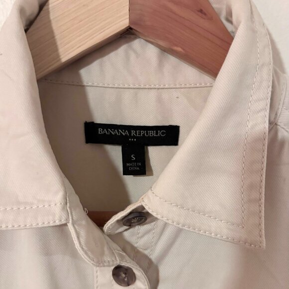 Banana Republic Cream Button-Up Dress - Picture 3 of 4